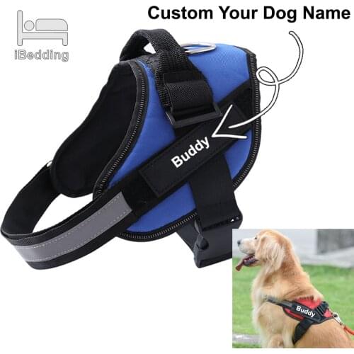 Custom Dog Harness Personalized NO PULL Reflective Breathable Adjustable Pet For Small large Dog Harness Vest With Custom patch