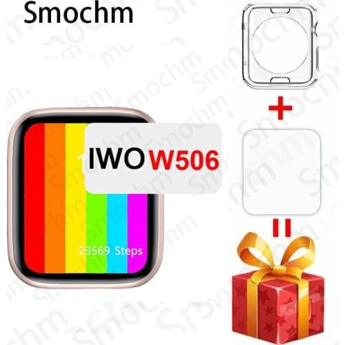 Smochm IWO W506 Smart Watch Customize Watchface Bluetooth-compatible Infinite Screen for Iphone Android PK W26 W46 W37 W56 DT100