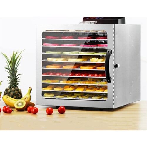 Fruit Dryer Smart Food Dehydrator Household Soy Soluble Pet Food Dehydration and Air Dryer Visual Window Design Stainless Steel