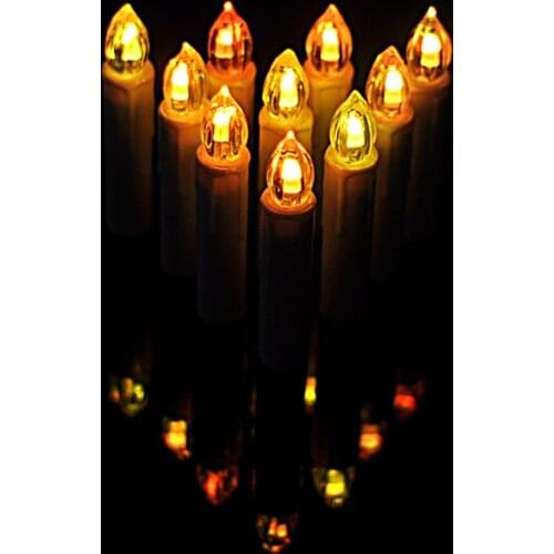 LED Candle Light Remote Control Electronic Candle Lamp Battery Operated Flameless Flickering RGB Xmas Tree Decoration for Home