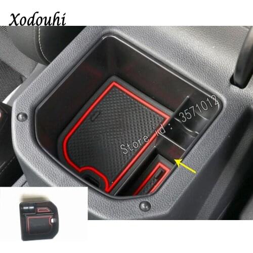 Inner Storage Container Center Console Cup Holder Gear Box Frame Armrest For Volkswagen Vw T-ROC TROC 2017 2018 2019 2020 2021