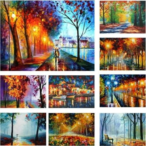 High Quality Colorful Full Print Ink Dancer City Town Streetscape Canvas Painting Actress Poster Wall Art Home Decoration