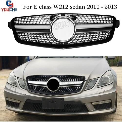 W212 Diamonds Grill Front Bumper Grille for Mercedes W212 E Class Sedan 2010 - 2013 E200 E250 E300 E350 E400 Pre-facelift