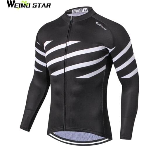 Weimostar pro team 2017 Cycling Jersey Top Long Sleeve Men Cycling Clothing Autumn Racing Sport Bike Jersey mtb Bicycle Clothing