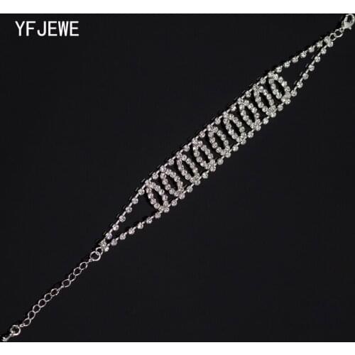 YFJEWE Top Quality sliver Plated Inlay Cubic Zirconia Wheat-shaped Bracelets & Bangles Jewelry Austrian Crystal Bracelets #B099
