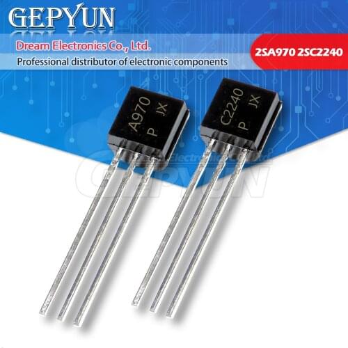 100pcs 2SA970 2SC2240 TO92 (50PCS* A970 +50PCS* C2240 ) TO-92 Bipolar Transistors - BJT NPN new and original