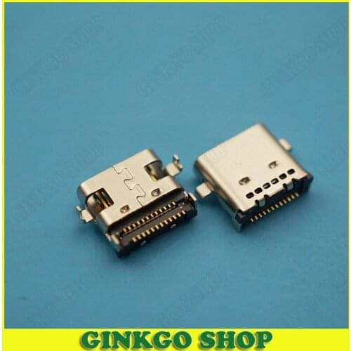 200pcs Double row 24P USB 3.1 Socket Type C USB Female Plug 2Feet Plate type USB Jack Connector