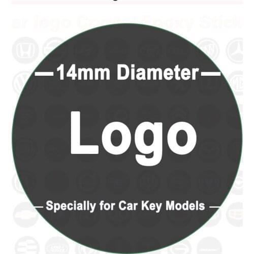 30/50/100pcs/Lot 14mm KD LOGO Resin Epoxy Crystal Logo for KD VVDI Folding Flip Remote Car Key Shell
