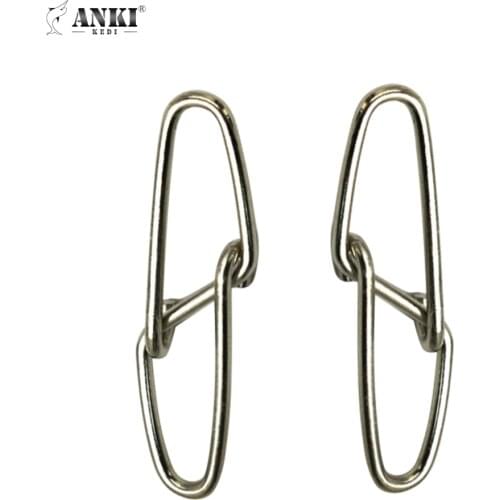 ANKI KEDI Diamond Double Buckle Pin Fishing Connector Stainless Steel Rolling Barrel Swivel Snap Solid Rings Tool Accessories