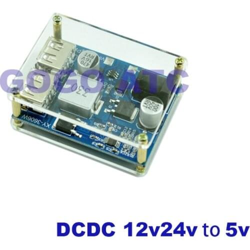 GOGOATC DC12v DC 24v to 5v voltage converter usb car module driving recorder buck line DIY Voltage converter