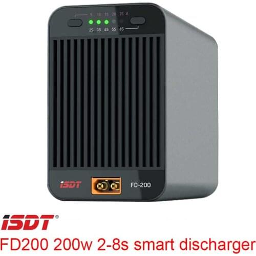 ISDT FD-200 200W 25A Smart Control Discharger Wireless APP Control Discharger Fit 2s-8s Battery Current 5A 10A 15A 20A 25A