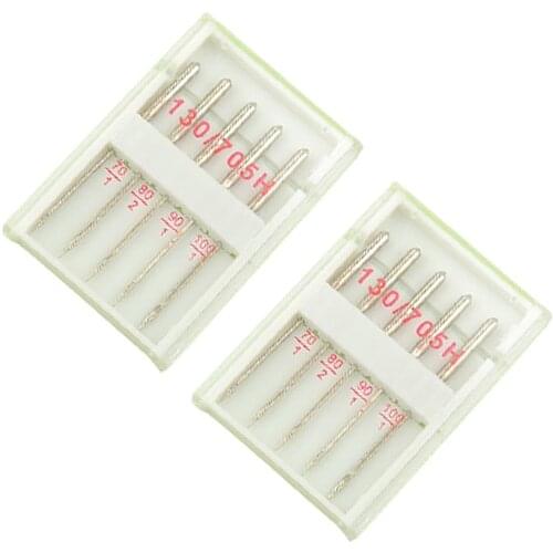 Household sewing machine needle 5pcs plastic box with cover 10/12/14/16th machine needle for thin material and thick material