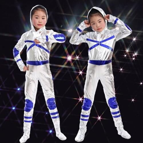 Childrens anime drama robot stage cartoon performance costume child astronaut spacesuit modern dance costume