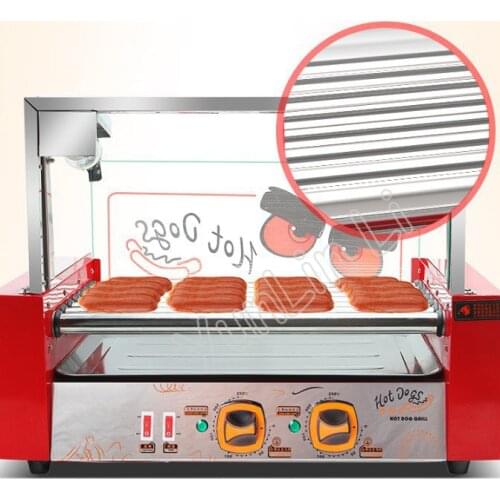 Electric Sausage Baking Machine Commercial Sausage Maker Automatic Mini Dual Control Temperature WY-007