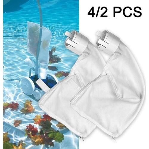 2/4 Pcs Swimming Pool Filter Bag Pool Spa Part Zippered Bag Replacement forPolaris Pool Cleaner All Purpose Filter Bag