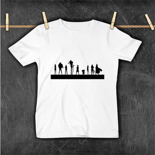 One Piece T Shirts Boys Harajuku Punk Style T-shirt Best Friends Nakama White kids Tshirt Japanese Pop Anime Childrens Clothing