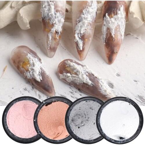 Gypsum Gel Nail Polish 3D Plaster Matte Effect Gel Varnish Builder Flower Curved Acrylic Powder Gel Manicure Decoration JI1885