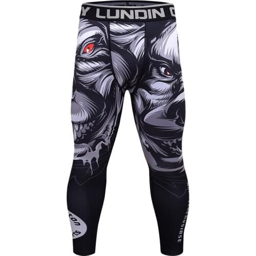 Guangzhou New Design Fitness Compression Leggings Men Running Sportwear Tight Trousers