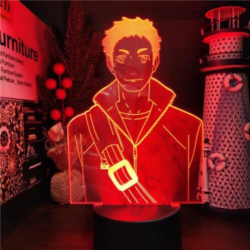 HAIKYUU DAICHI SAWAMURA Led 3D ANIME LAMP Nightlights 7 Color Changing lampara For Christmas Gift