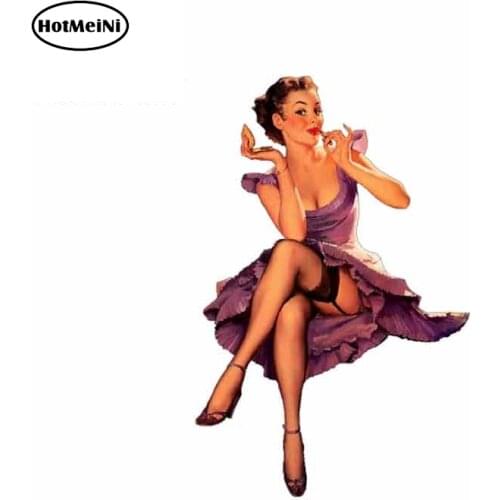 HotMeiNi 13cm x 8.9cm Personality Pin Up Girl RC Airplane Sticker Decal Motorcycle Car Stickers Waterproof