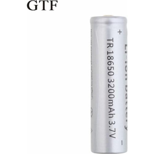GTF 18650 Lithium Battery 3200m Ah Lithium Battery 3.7 V Rechargeable Battery Bright Grey Flashlight