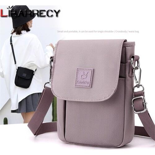 2021 New Mini Ladies Shoulder Bag High Quality Nylon Women Messenger Bags Fashion Casual Womens Mobile Phone Bag Bolsa Feminina