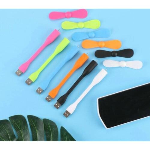 New Creative USB Fan Flexible Portable Mini Fan and USB LED Light Lamp Xiaomi Book For Power Bank Notebook Computer USB Gadgets