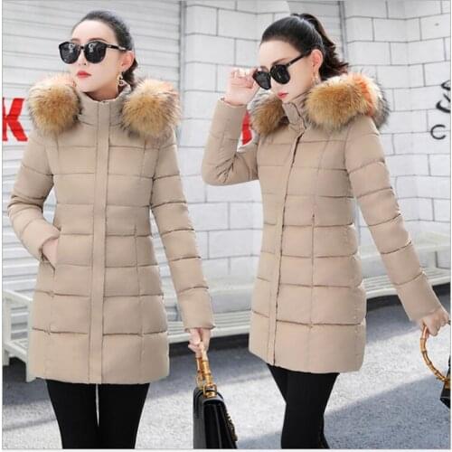Parka Womens Long Down Winter Jacket women Casual Fur Collar Hooded Female Jacket Warm Thick Long Womens Coat 4XL Z162
