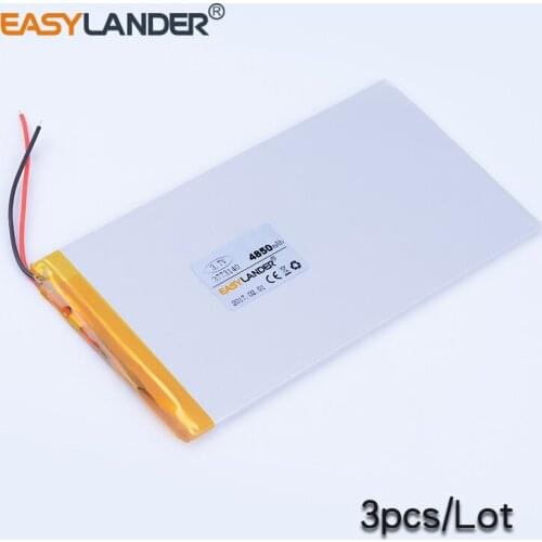 3pcs/Lot 3773140 3.7V 4850mAh Rechargeable li Polymer Li-ion Battery For Notebook Tablet PC DVD P85mini G18mini honor X1