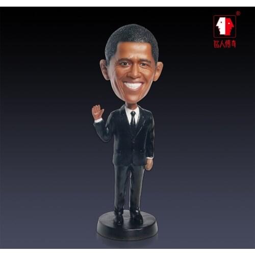 A Crafts Lovely Home United States President Obama Bobblehead vehicle resin crafts people car decoration