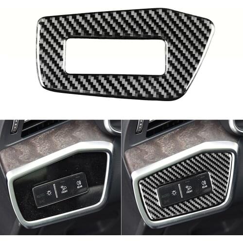 Car Interior Headlight Switch Frame Trim Cover Replacement for Audi A6L A7 2019 LHD Automobiles Parts Accessories
