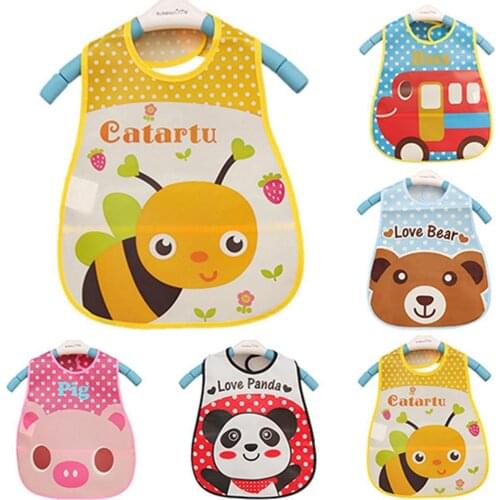 Adjustable Baby Bibs Waterproof Lunch Feeding Bibs Baby Lovely Cartoon Feeding Cloth Children Baby Kids Apron Babador Bandana