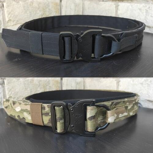 Tactical Molle Belt Military Multicam Army Airsoft Battle Belt Hunting Double Layer Shooting Fighter Belts Hard Duty Equipment