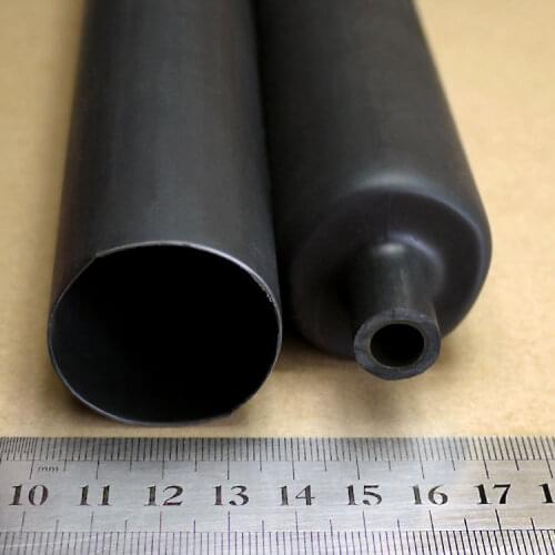 32mm Adhesive Lined 4:1 Heat Shrink Tubing Waterproof Insulation Sleeving Black 1.2M