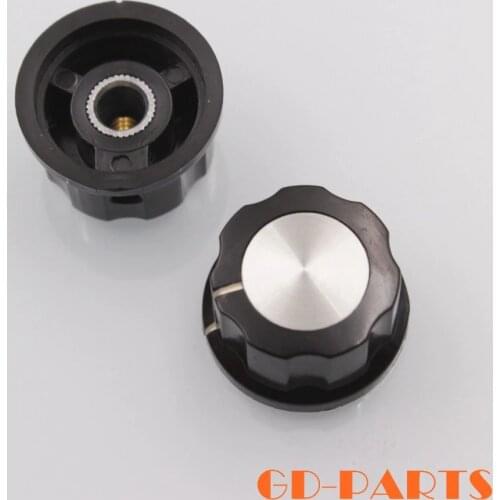 10PCS 27x16mm Vintage Bakelite Knob For Hifi Radio DAC Guitar AMP Cabinet CD Player Tube Amplifier Potentiometer Volume Control