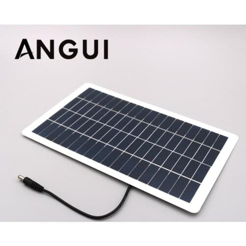 7.5Watt 18V DC Battery Charger Charge 12V Battries Voltage 5.5*2.1 DC port Power Bank Outdoor Solar Cell 18650 4.2V 8.4V 11.1V 1