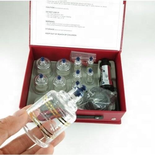 12pcs Dingyao PC Cupping Therapy Set/ Plastic Vacuum Cupping Hijama Cupping Cup