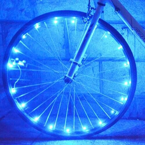 20 LED Bike Wheel Lights Waterproof Bicycle Spoke Lights Bicycle Accessories Cycling Decoration Safety Warning Tire Strip Lights