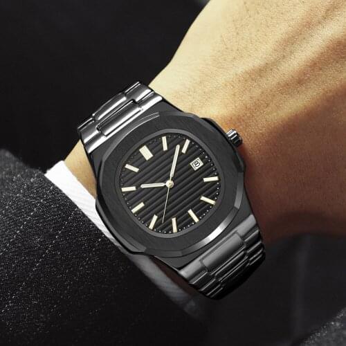 2021 Mens Fashion Top Brand Luxury Men Watches Black Casual Waterproof Male Quartz Watch Sports WristWatch Relogio Masculino