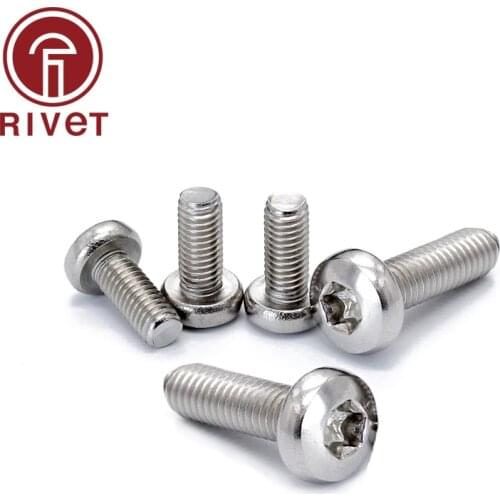 304 A2-70 GB2672 DIN EN ISO 14583 (2011) Stainless Steel Six-Lobe Torx Pan Round Head Screw Bolt M2 M2.5 M3 M4 20/50/100 Pcs