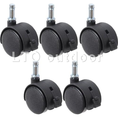 5PCS Nylon Material Furniture Universal Caster Sofa Wheel Office Rotary Caster with Brake Furniture Accessories