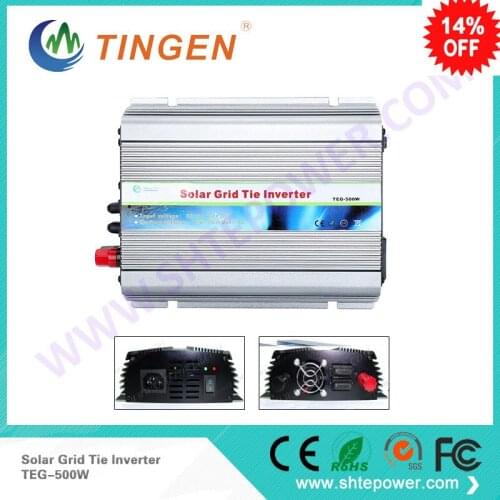 500W micro MPPT On Grid Tie Inverter DC 10.8-28V Solar Panel 110V 220V Output Solar power Inverter DC 12V 24V