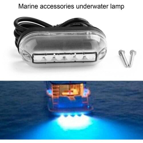 60%HOT12V/1.1W LED Underwater Light IP68 Waterproof Blue Light Fishing Underwater Lamp for Yacht Boat