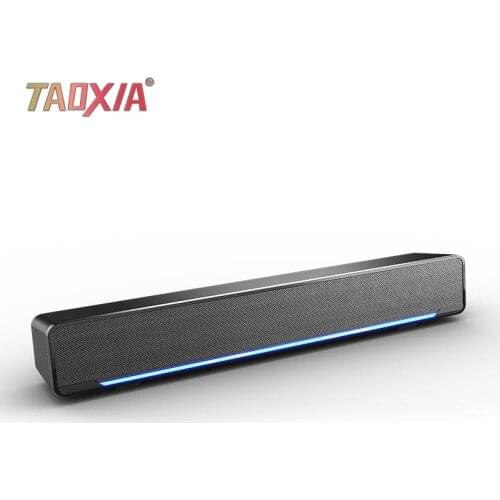 Computer Audio Home Desk Notebook Hidden Style Luxury Bluetooth Speaker Stereo Subwoofer USB Long Bar Double Line Subwoofer