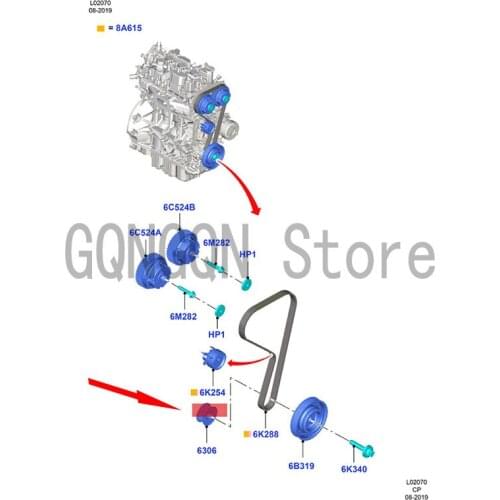 CAR Timing Tensioner For dMo nd eoT aur usF oc usS-M AX Ku gaF ies taT our neo Belt tension buffer Belt transition wheel