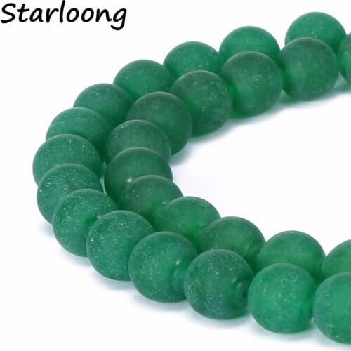 4-12mm natural stone beads Round Gorgeous green Chalcedony Matte agata loose Beads For DIY Jewelry making Necklace Bracelet