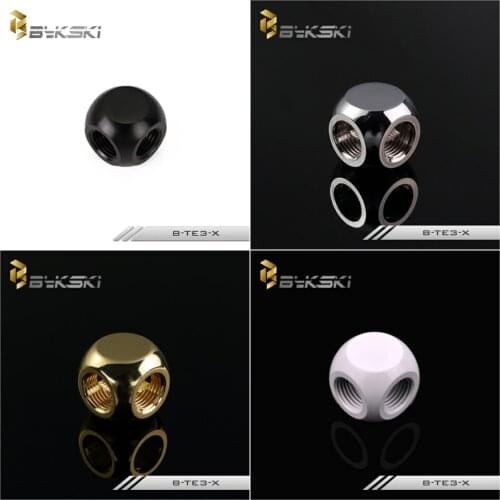 Bykski G1/4" Metal Multi-Way Fitting Connector 4 Ways B-TE4-X