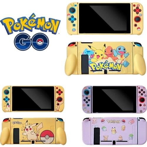 Pokemon Pikachu Switch Protective Cover Nintendo Game Console Protective Cover TPU Anime Soft Shell NS Accessories Split Shell