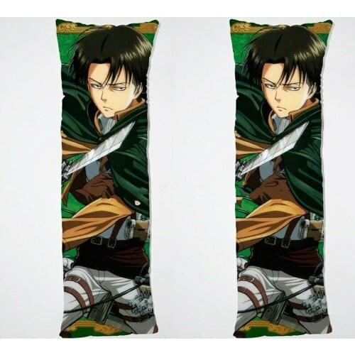 Japanese Male Anime Attack on Titan Shingeki No Kyojin Throw Otaku Dakimakura Gifts Bedding Hugging Body Pillow Case 150x50 CM