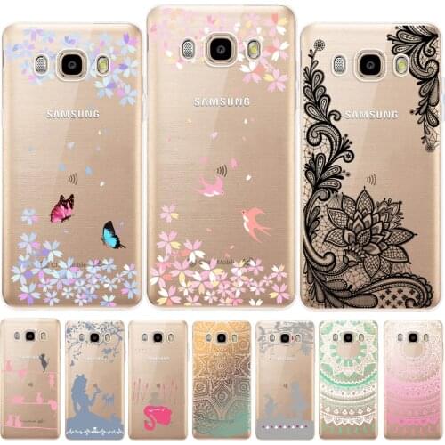 Floral Lace TPU Cover For Samsung Galaxy J3 J5 J7 2015 2016 2017 J2 Pro J3 J7 J8 J4 J6 2018 J2 J5 Prime Funny Cartoon Phone Case